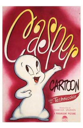 Framed Casper Cartoon Print