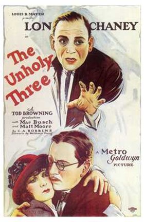 Framed Unholy Three (movie poster) Print