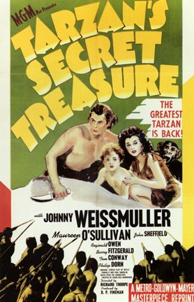 Framed Tarzan&#39;s Secret Treasure, c.1941 - style A Print