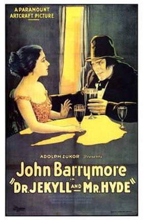 Framed Dr Jekyll and Mr Hyde John Barrymore Print