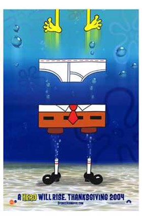 Framed Spongebob Squarepants Movie Pants Print