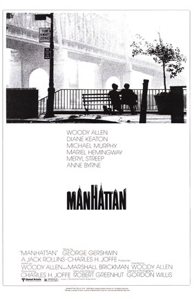 Framed Manhattan - couple on a bench Print