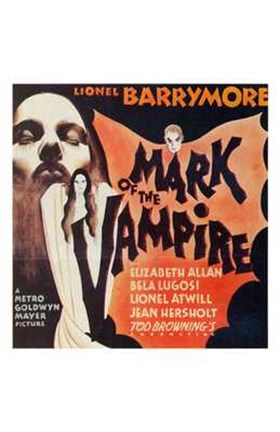 Framed Mark of the Vampire - Lionel Barrymore Print