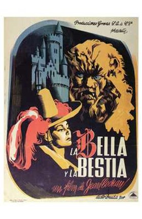 Framed Beauty and the Beast - Spanish Print