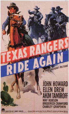 Framed Texas Rangers Ride Again Print