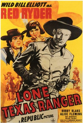 Framed Lone Texas Ranger Print