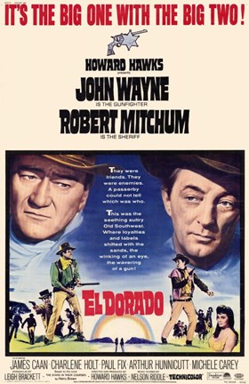 Framed El Dorado Movie John Wayne Print