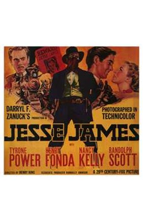 Framed Jesse James Power Fonda Kelly and Scott Print
