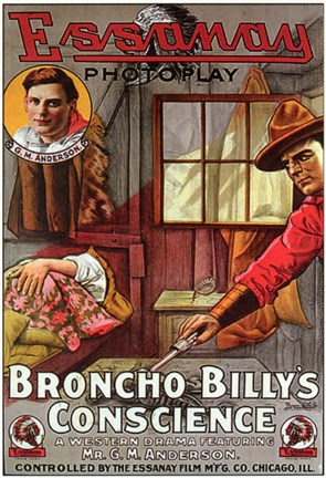 Framed Broncho Billy's Conscience Print
