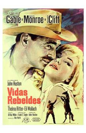 Framed Misfits Clark Gable Print