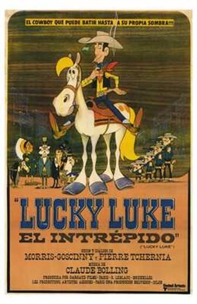 Framed Lucky Luke Print