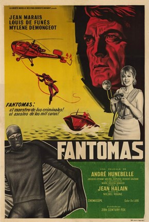 Framed Fantomas Film In Spanish Print