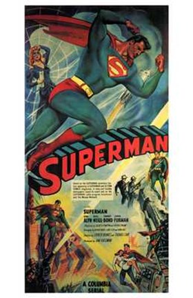 Framed Superman Comic Print