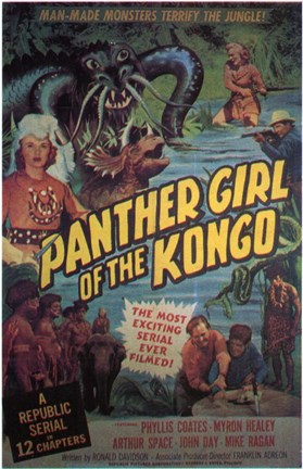 Framed Panther Girl of the Kongo Print