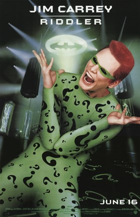 Framed Batman Forever Jim Carrey as Riddler Print