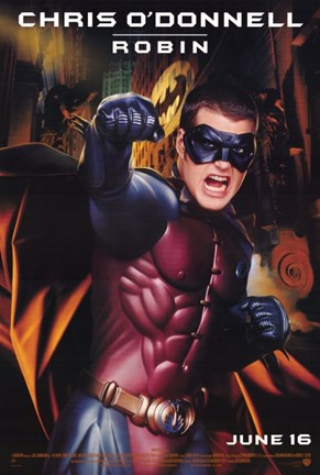 Framed Batman Forever Chris O&#39;Donnell as Robin Print