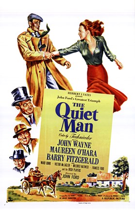 Framed Quiet Man John Wayne &amp; Cast Print