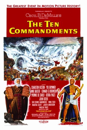 Framed Ten Commandments Flood Print