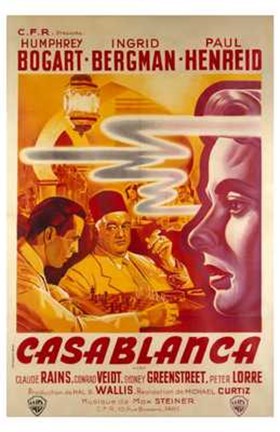 Framed Casablanca Warner Brothers Print