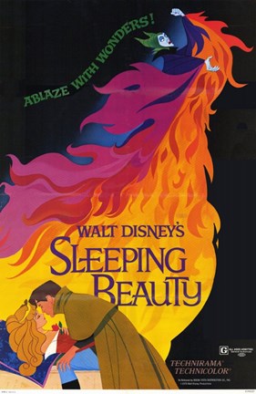 Framed Sleeping Beauty Ablaze with Wonders Print