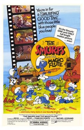 Framed Smurfs and the Magic Flute Print