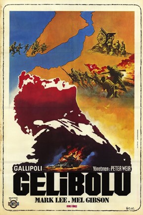 Framed Gallipoli - man facing up Print