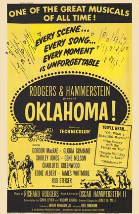 Framed Oklahoma Musical Print