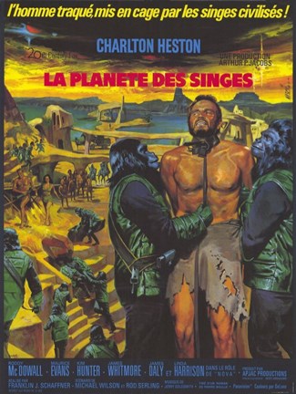 Framed Planet of the Apes (french) Print