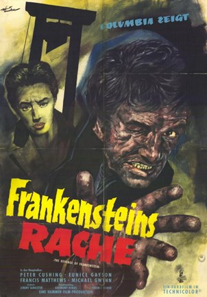 Framed Revenge of Frankenstein Print