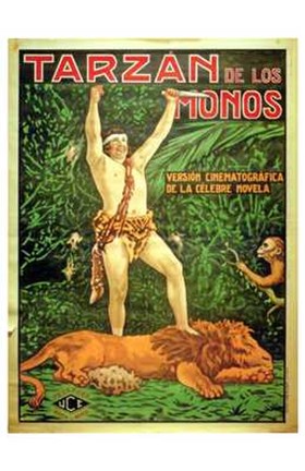 Framed Tarzan of the Apes, c.1917 (Spanish) - style B Print