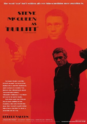 Framed Steve McQueen as Bullitt Print
