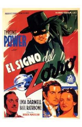 Framed Mark of Zorro Power (spanish) Print
