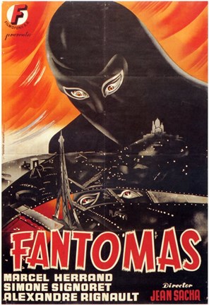 Framed Fantomas Movie Print