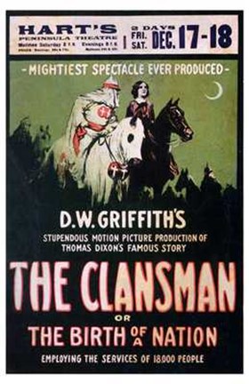 Framed Birth of a Nation: The Clansman Print