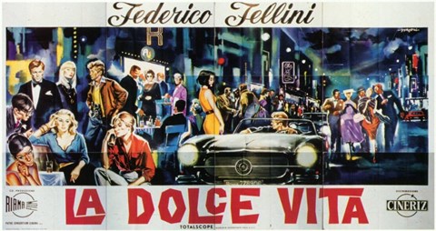Framed La Dolce Vita Horizontal Print