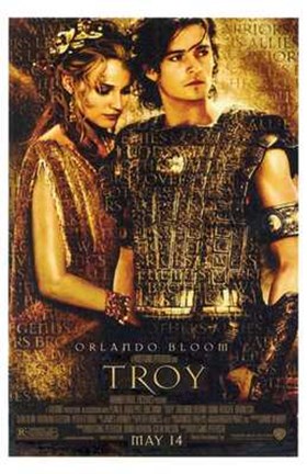 Framed Troy Helen of Troy and Paris Print