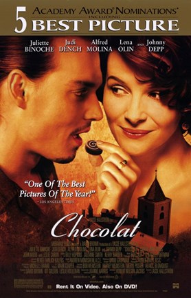 Framed Chocolat - couple eating chocolate Print