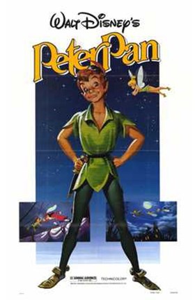 Framed Peter Pan Tinkerball Print