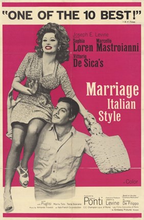Framed Marriage Italian Style Print