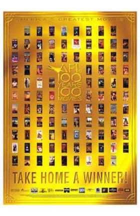 Framed Afi - 100 Years of Movies Print
