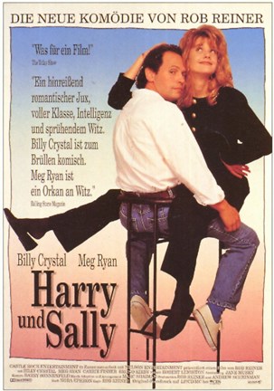 Framed When Harry Met Sally - German (couple sitting) Print