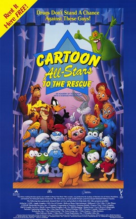 Framed Cartoon All-Stars to the Rescue Print