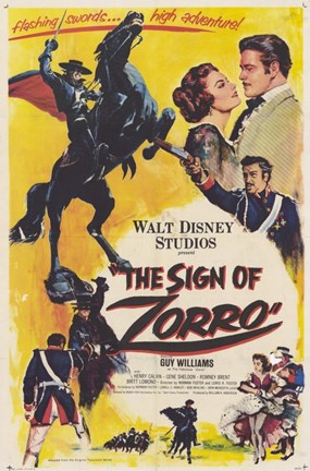 Framed Sign of Zorro Print