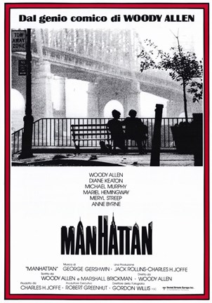 Framed Manhattan - red border Print