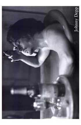 Framed Johnny Depp In Tub Print