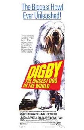 Framed Digby  the Biggest Dog in World Print