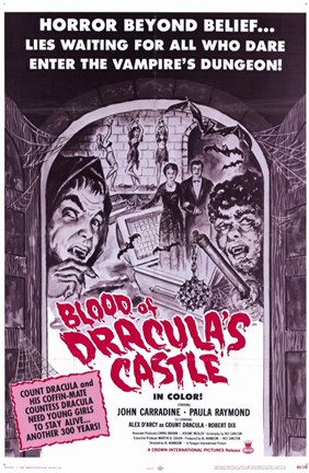 Framed Blood of Dracula&#39;s Castle Print