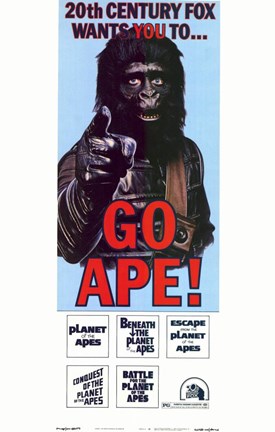 Framed Planet of the Apes Go Ape! Print