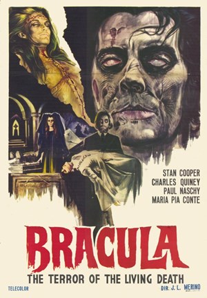 Framed Dracula the Terror of the Living Dead Print