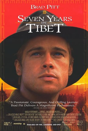 Framed Seven Years in Tibet Brad Pitt Print